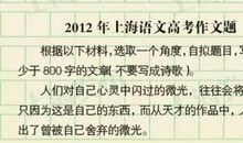 2013上海高考作文题目：更重要的事情