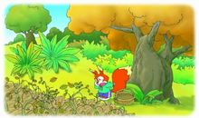 四年级看图作文：小兔运南瓜_350字