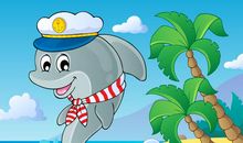 可爱的海豚_550字