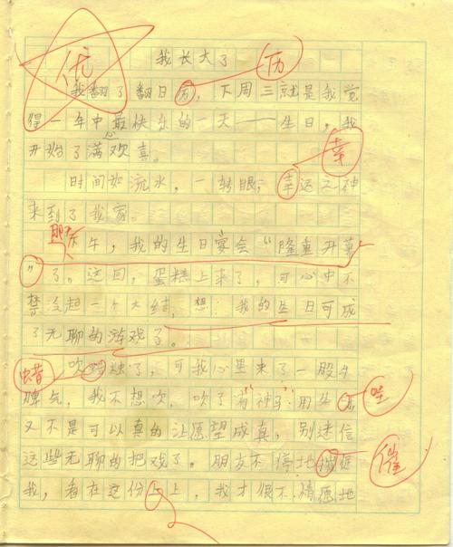 三年级主题组成：我长大了_550字
