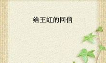 给王虹的回信_450字