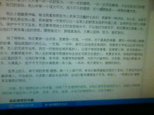 [PK赛]关于我的理想的构图：我的理想_650字