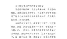 关于冬雪的作文_400字