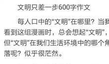 文明只差一步_450字