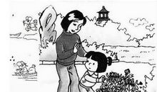 五年级看图作文：看夕阳_200字