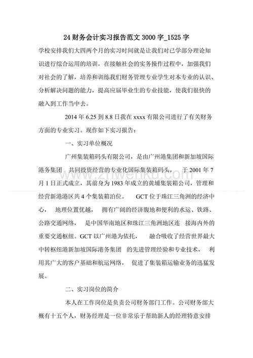 财务会计实务报告_3000字