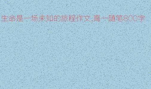 高级三级讨论文件：人生的足迹！ _800字