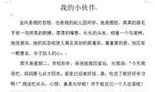 三年级状物作文：我的小伙伴_400字