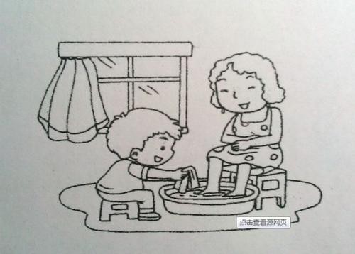 妇女节组成：为母亲洗脚_450字
