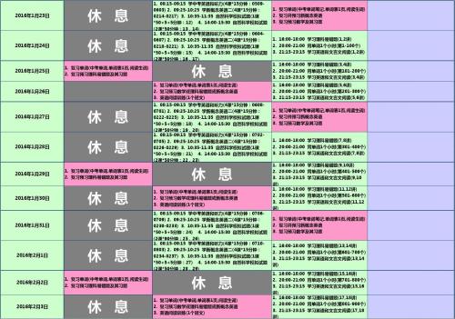 初中三寒假学习计划
