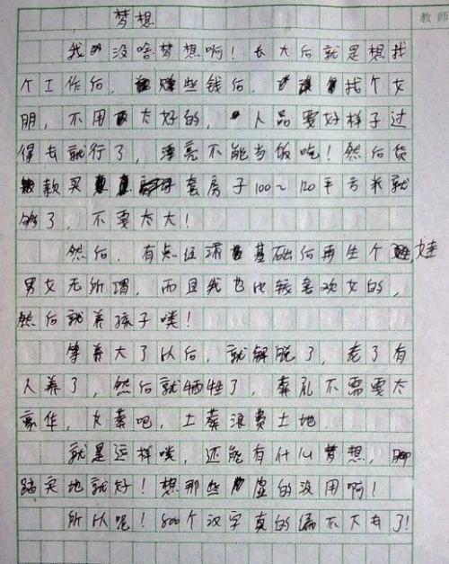 关于理想的构想：对于理想，我们必须不懈努力_1200字