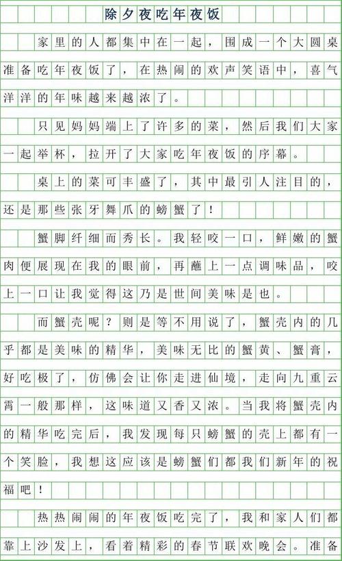 除夕_900字