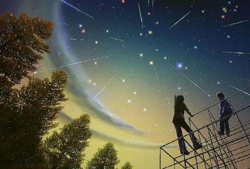 关于流星雨的诗：十月的相思流星_250字