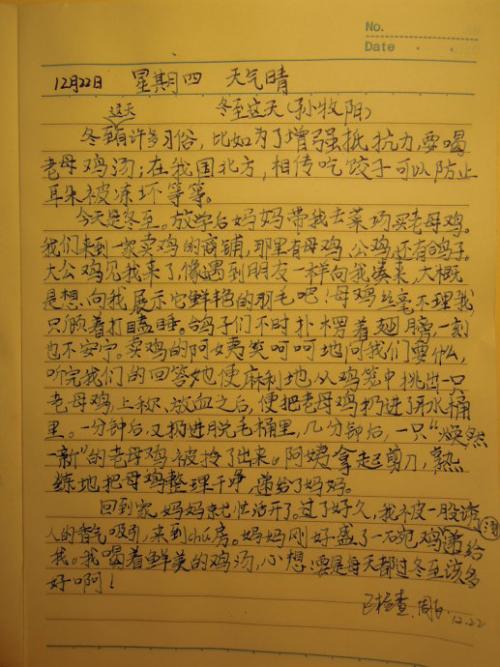 关于冬至的构成：冬至的末尾_900字