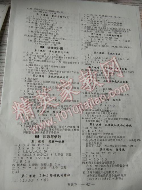 小学五年级数学学习经历