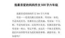 我喜欢我最亲爱的妈妈_550字