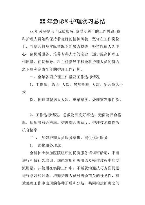 2015急诊科护理实践报告摘要