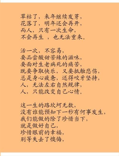 关于幸福的文章：珍惜自己拥有的东西，你会快乐_900字