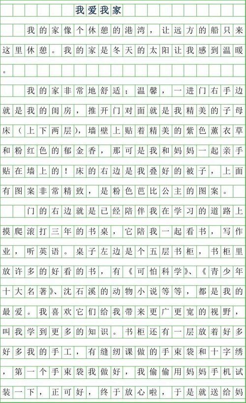 我爱我的家_800字
