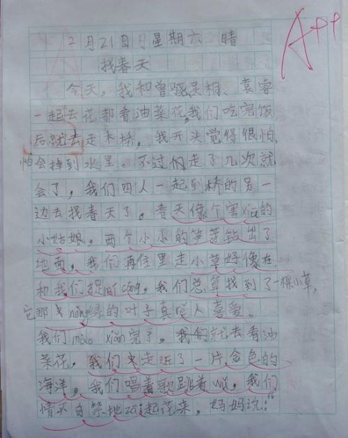 [PK赛]关于发现的内容：寻找_300字的春天