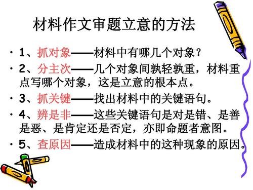 材料作文审题立意方法汇总