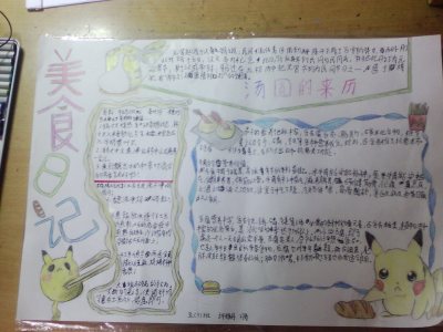 高中二年级的日记：做手写报告_450字