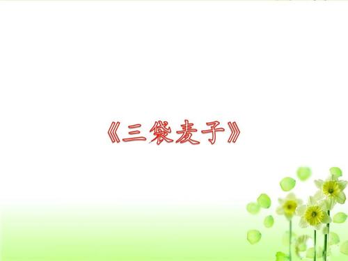 “三袋小麦”续作小麦_650字