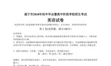 2018年四川遂宁中考满分作文