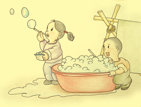 为什么肥皂水会吹泡泡
