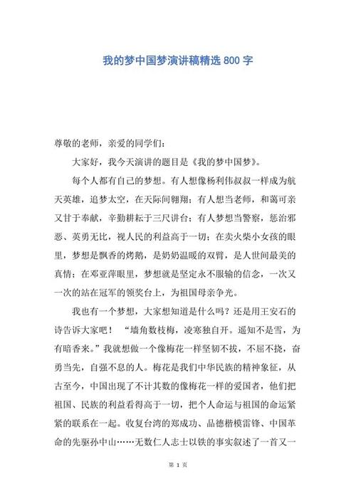 我的dream_800字
