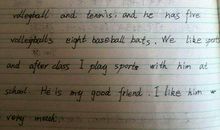 二年级英语作文：My good friend_300字