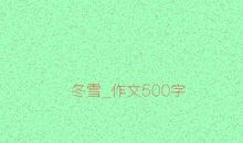 关于雪的作文：冬雪_500字