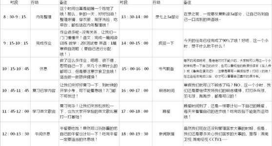 个人假期学习计划参考样本（2）