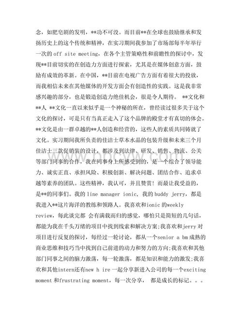 市场营销专业实习计划（三）