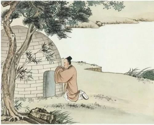 二十四孝子古人_温蕾哭泣