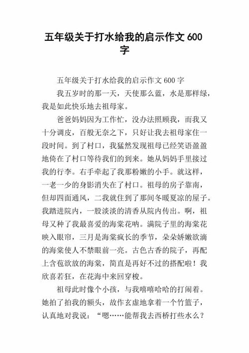 他对我的启发_600字