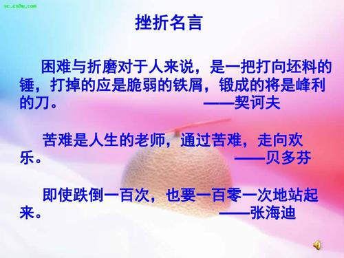 勇敢面对挫折的经典名言