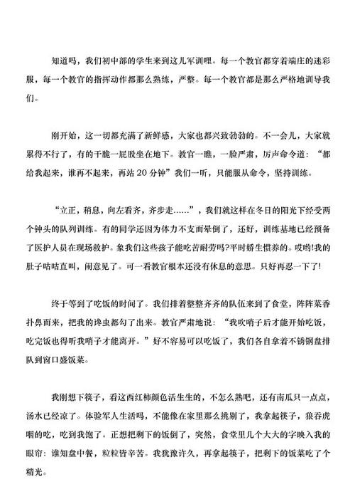 军事训练总结_700字