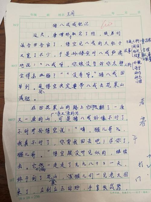 大一的想象力构想：减肥八戒_700字