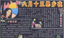 中秋节黑板报——八月十五思乡夜_20字