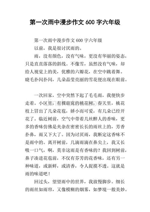 走在rain_250个单词中