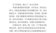 关于外婆的作文：外婆家的香樟树_900字