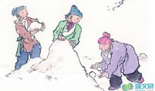 关于堆雪人的作文：一次开心的堆雪人_350字
