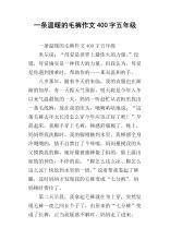 一条保暖羊毛裤_600字