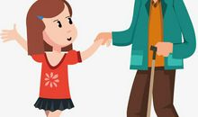 扶爷爷散步_750字