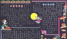 中秋节黑板报——故乡的月亮_20字