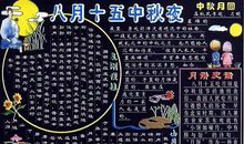 中秋节黑板报——中秋月圆_20字