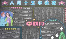 中秋节黑板报——中秋月_20字