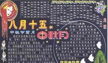 中秋节黑板报——八月十五_20字