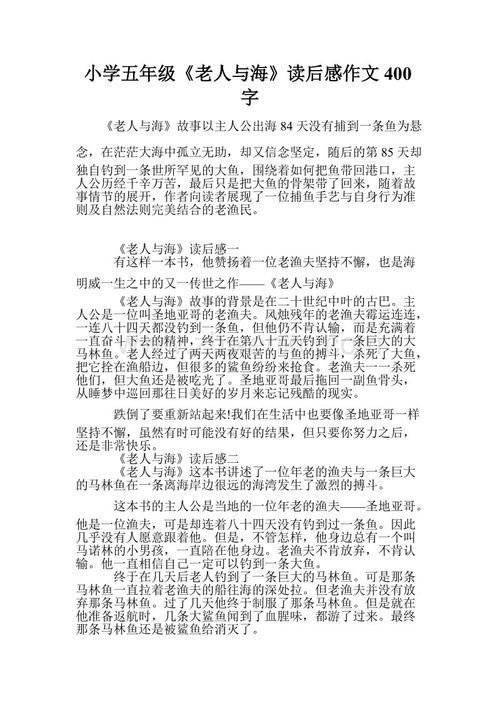 《老人与海》阅读_250字